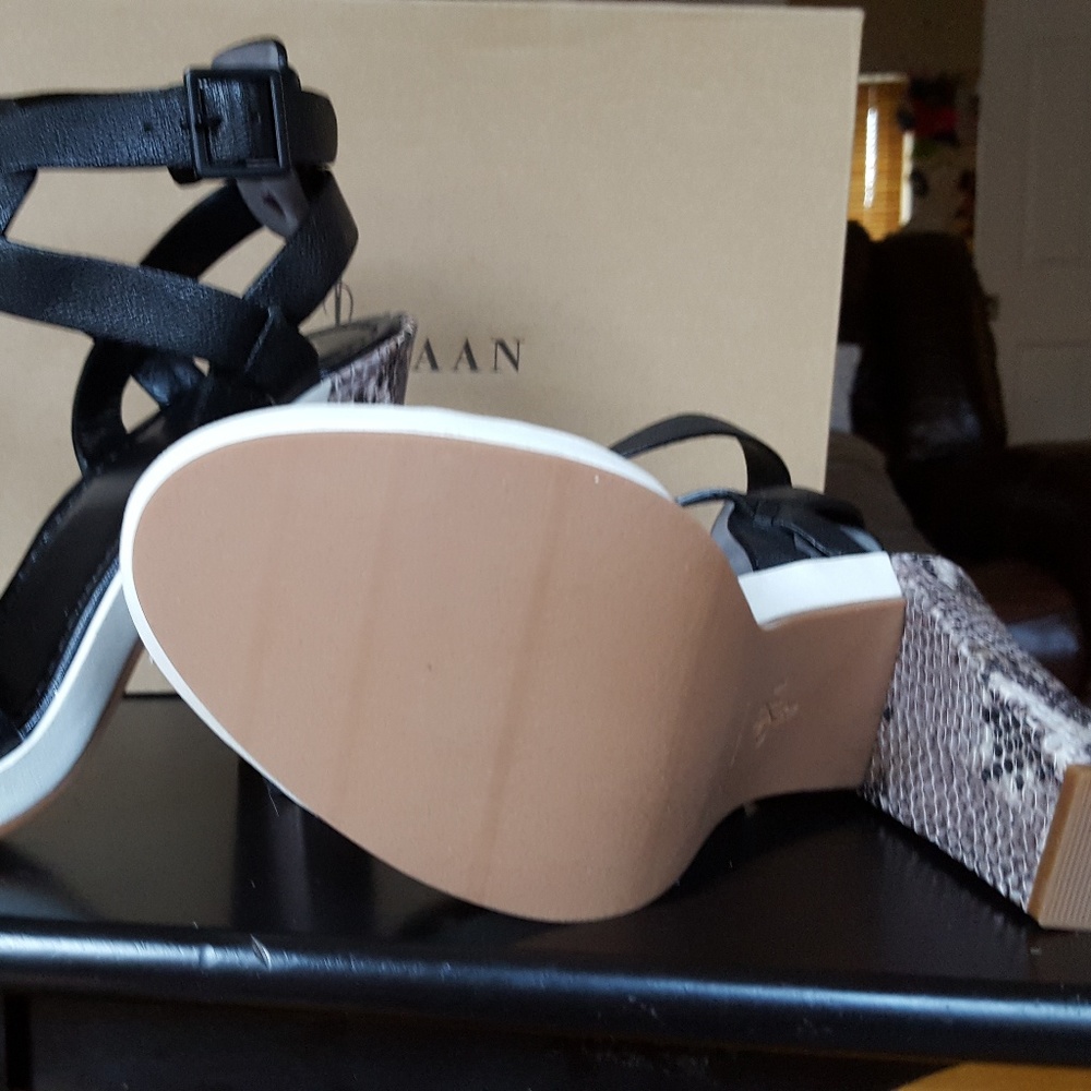 NEW Cole Haan Paley Platform Snakeskin Sandal Sz 8 - Picture 4 of 8